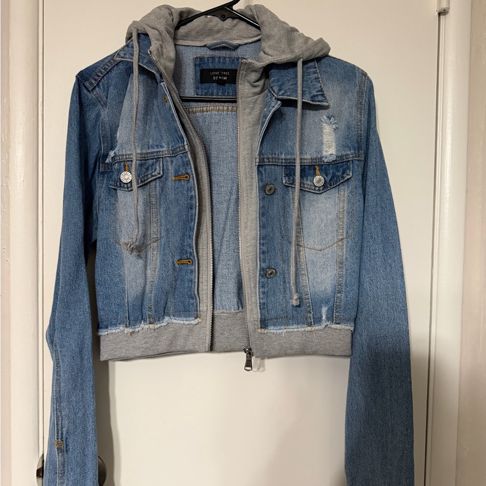Denim and Gray Women's Jacket